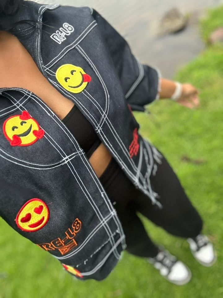 Emojie Denim shirt & shorts