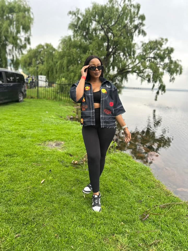 Emojie Denim shirt & shorts